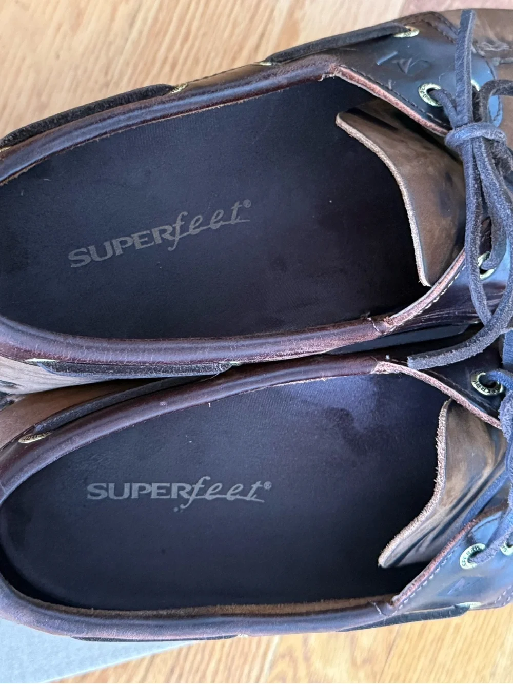 Sperry Men's Two-Tone Brown Leather Boat Shoes